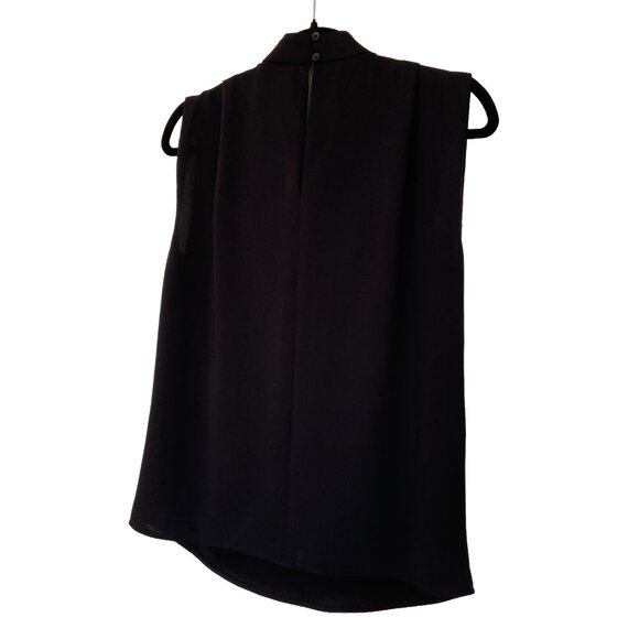 ARITZIA BABATON CARTER TOP SLEEVELESS SHELL DRESSY DRAPED COWL TANK XS BLACK NWT - Picture 8 of 10